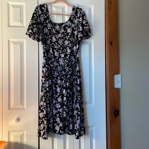 Black floral dress